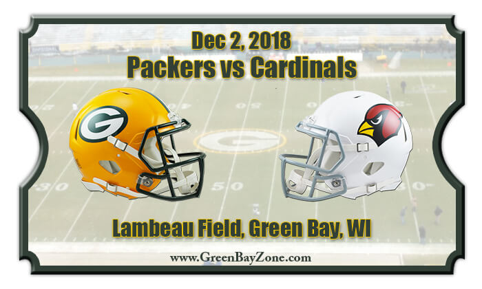 Green Bay Packers vs Arizona Cardinals Football Tickets | Dec 2, 2018